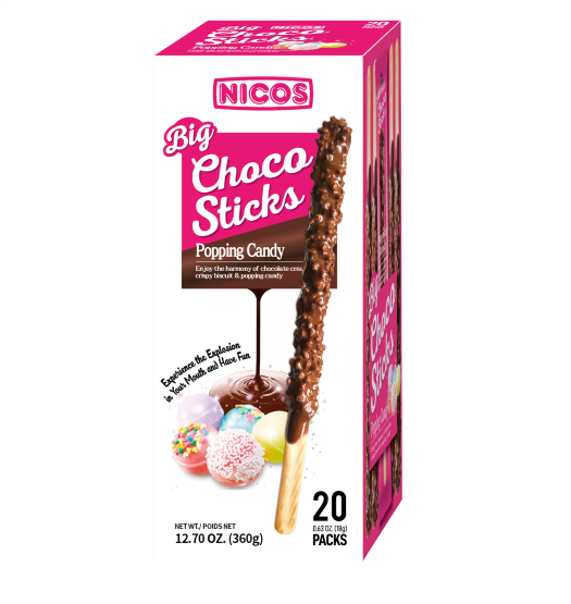 Choco Sticks Popping Candy 20pcs Sam s F B